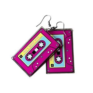 New Retro Cassette Tape Earrings “90’s Best Hits”